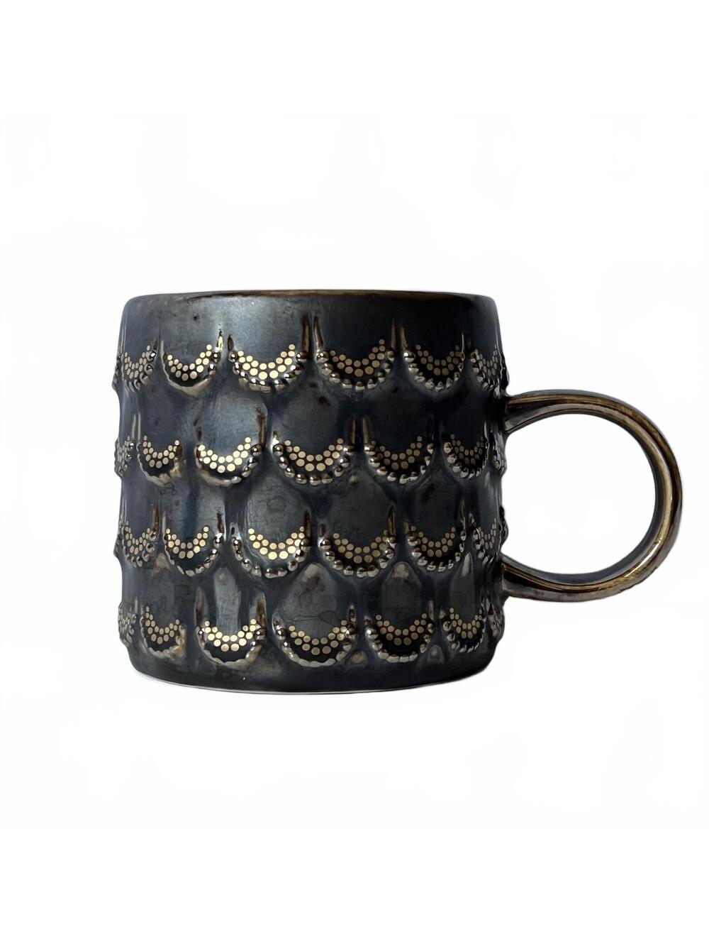 Starbucks Coffee Mug Mermaid Gold Scales 2015 Textured 10 fl oz